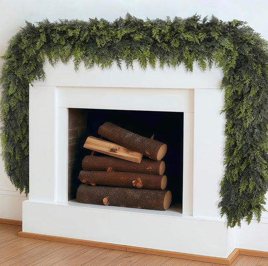 Hearth & Holly Real Touch Cedar Garland — 6FT
