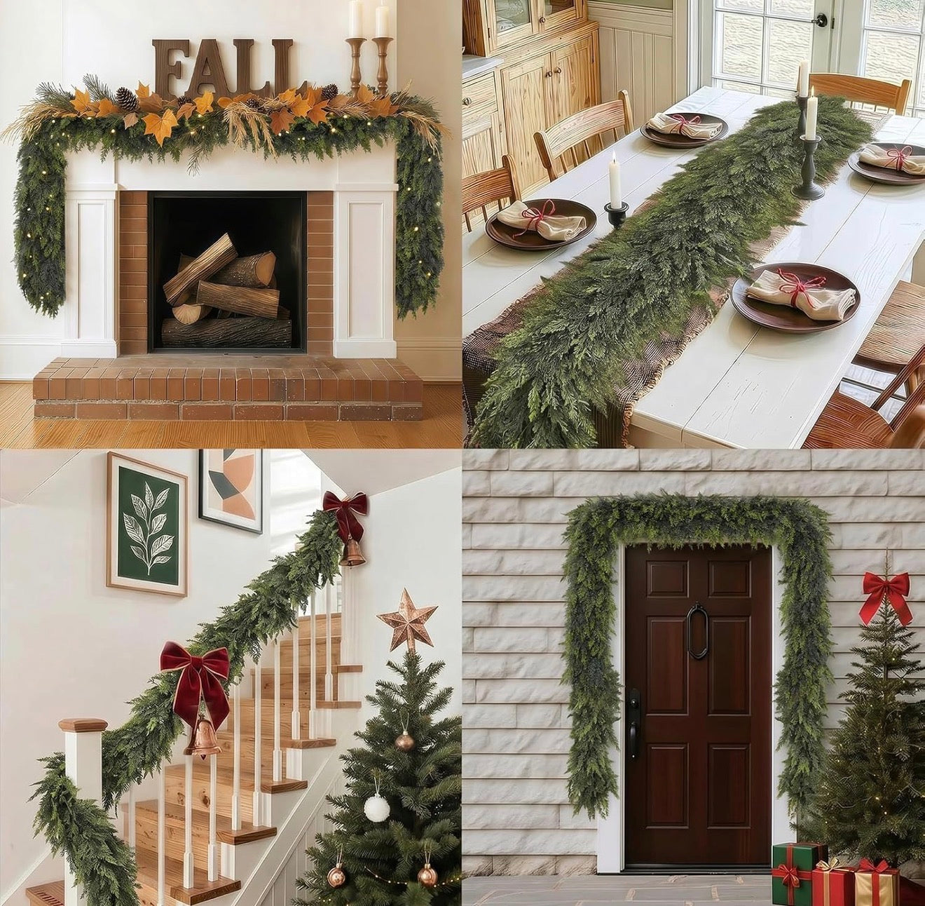 Hearth & Holly Real Touch Cedar Garland — 6FT